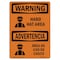 Signmission OSHA WARNING Sign, Hard Hat Area Bilingual, 7in X 5in Decal, 7" W, 5" H, Landscape OS-WS-D-57-L-12628 - alternate 1